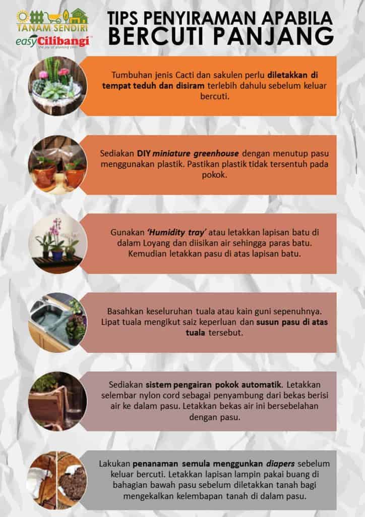 Tips Siraman Apabila Bercuti Panjang Cilibangi