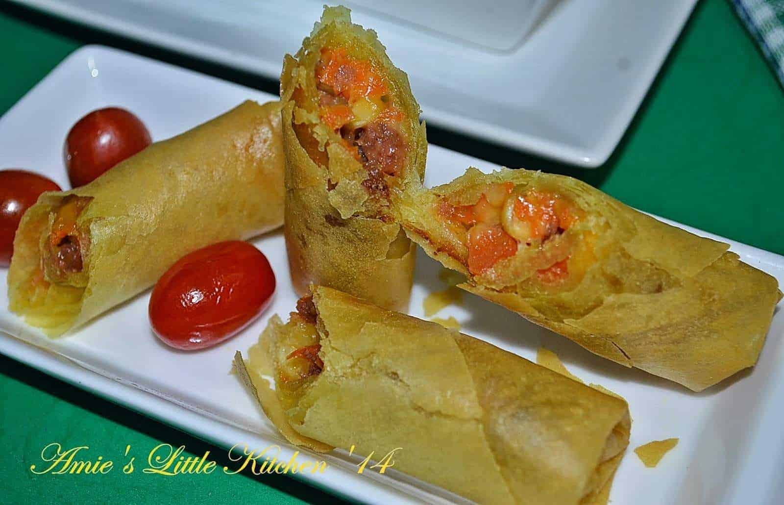 Popia Burger Keju. Foto: Amie's Little Kitchen